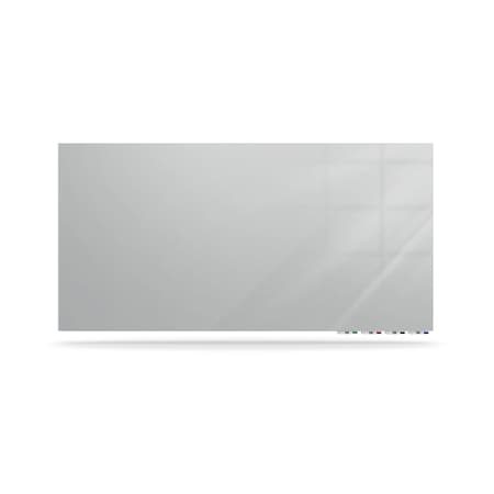 Ghent Magnetic Glassboard, 4Hx6 ft.W, 1/4", Gray, Glass, 48", 72", Gray ARIASM46GY